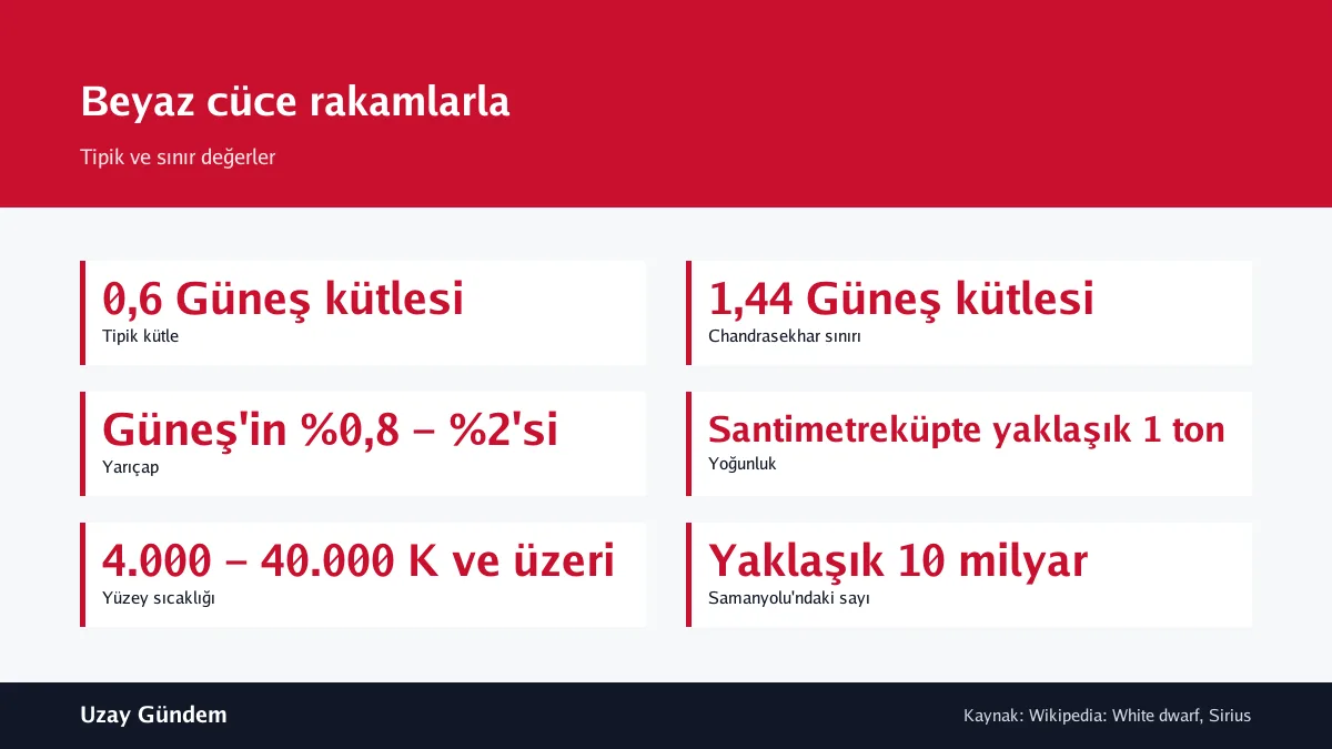 Beyaz cüce rakamlarla