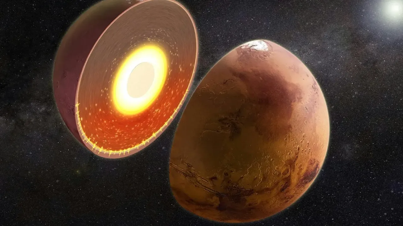 Mars'ın güney yarısının altında sıcak bir manto: Gelgit tomografisinden yeni harita