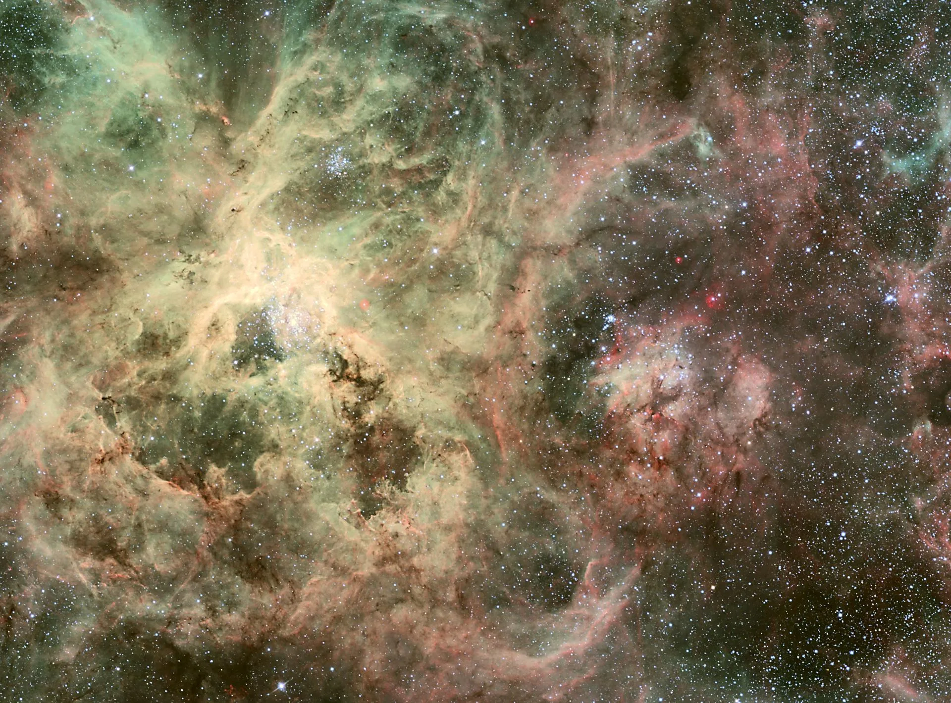 Büyük Macellan Bulutu'ndaki Tarantula Bulutsusu; Hubble burada doğduğu kümeden fırlatılmış, Güneş'ten yaklaşık 90 kat ağır, çok hızlı bir yıldız tespit etti